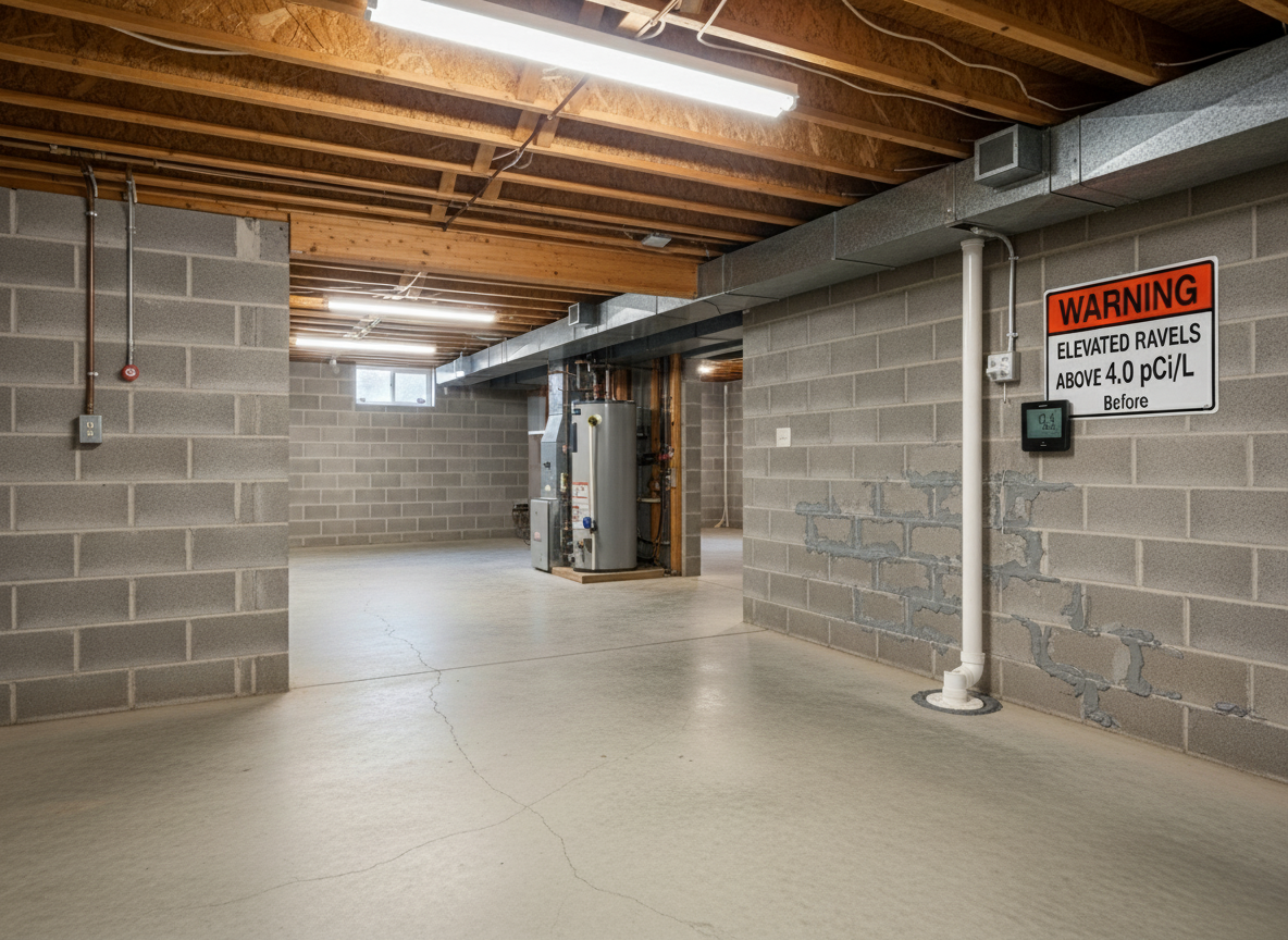 After radon mitigation in Billings